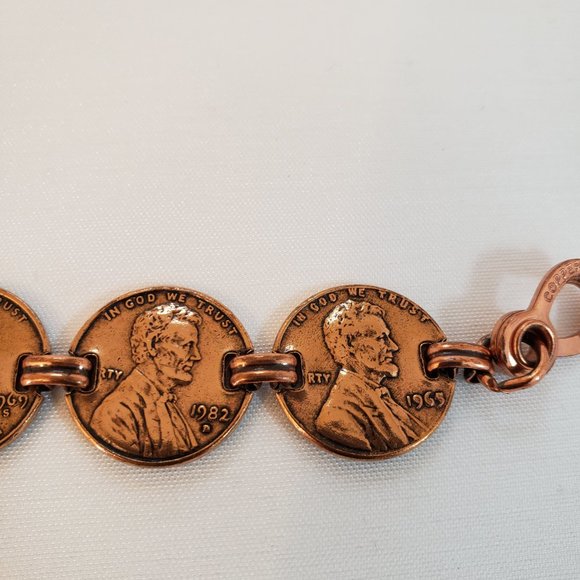 Copper 8 Real Penny Bracelet - Unbranded - Picture 9 of 9